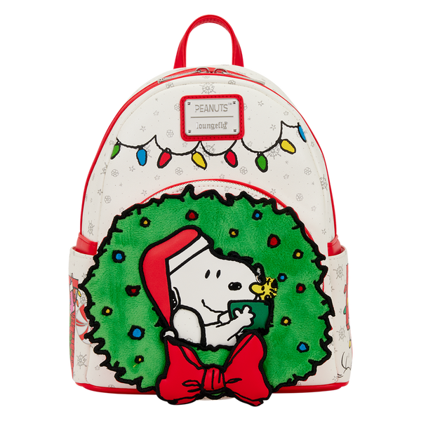 Peanuts Snoopy & Woodstock Holiday Plush Wreath Mini Backpack