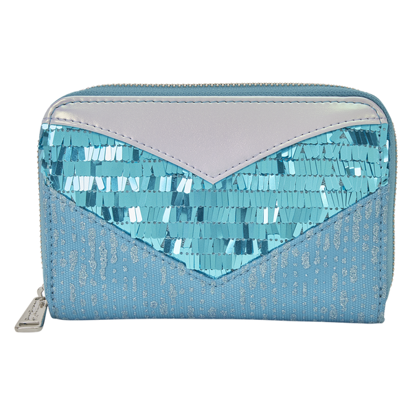 Frozen Princess Elsa Glitter Sequin Cosplay Zip Around Wallet