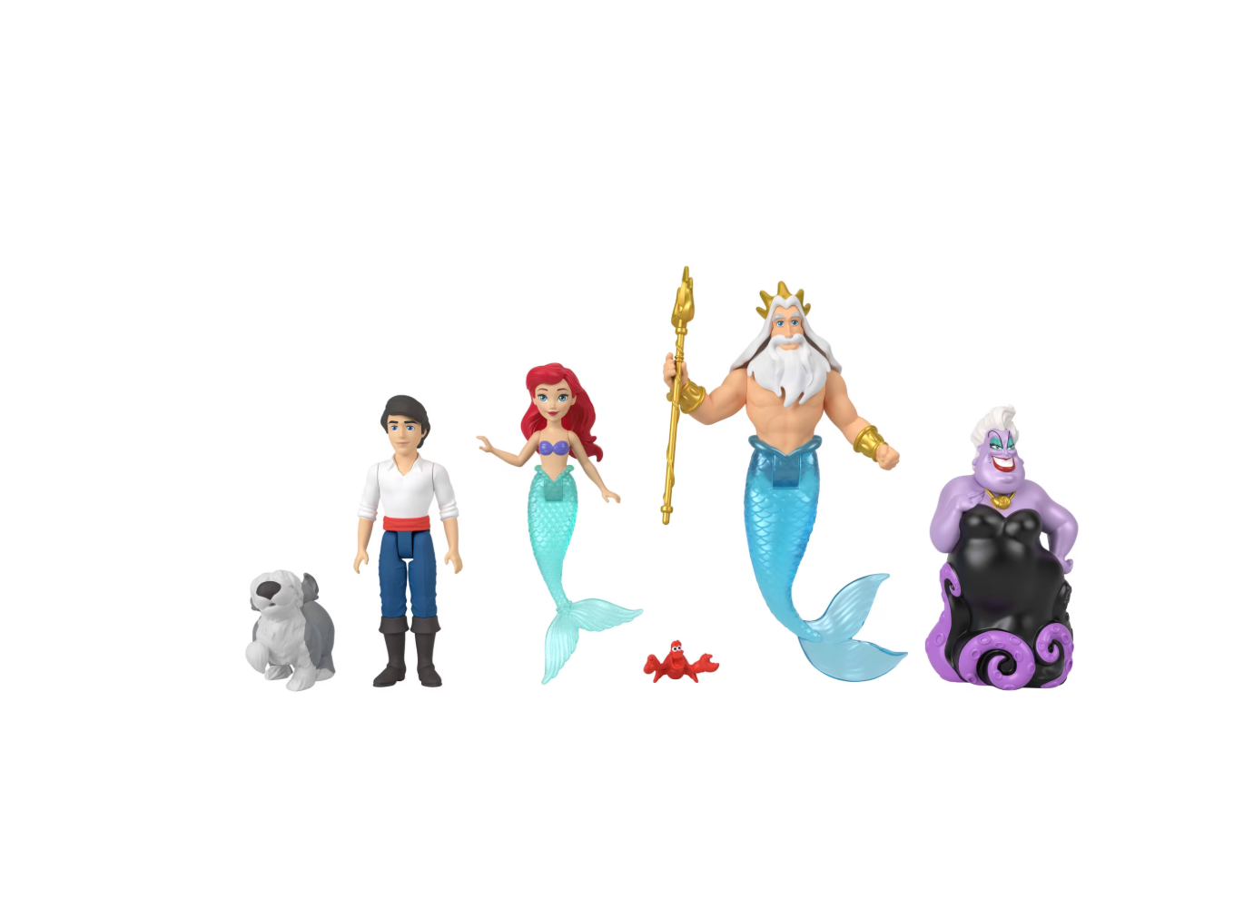 All figures: Ariel, Eric, Triton, Ursula, Sebastian, Max