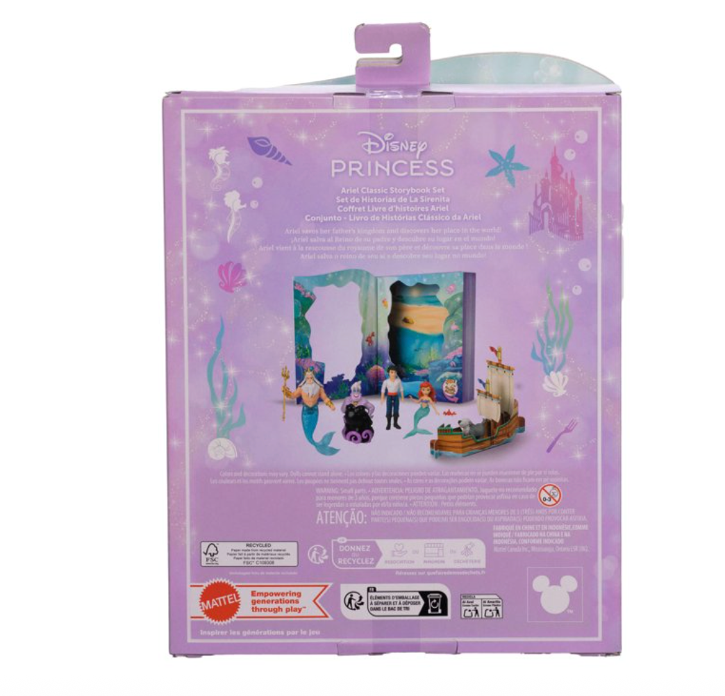 Disney Princess Ariel Storybook Set box back