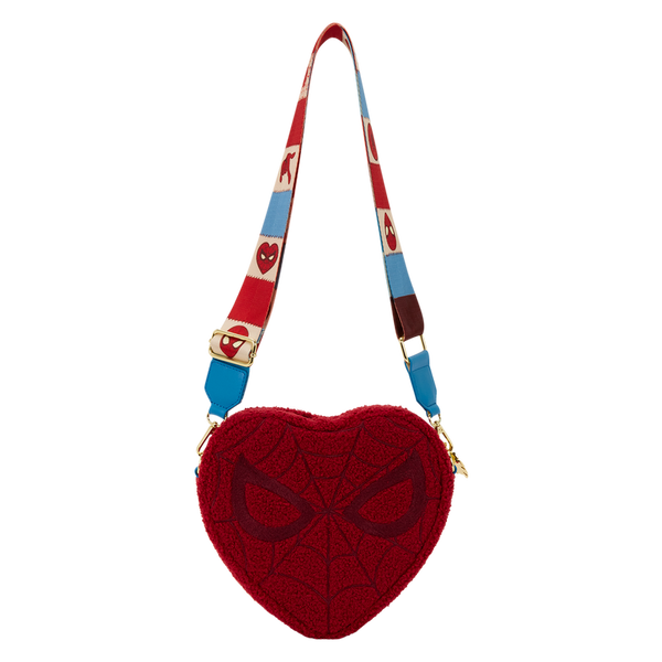 Spider-Man Sherpa Heart Shaped Crossbody Bag