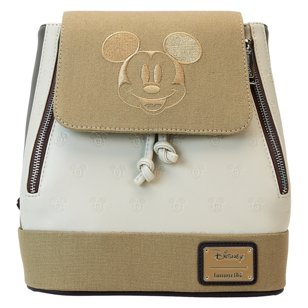 Mickey & Friends Canvas All-Over Print Drawstring Bucket Mini Backpack