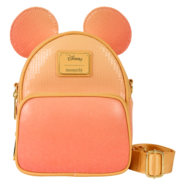 Mickey Mouse Glitter Sequin Convertible Mini Backpack & Crossbody Bag